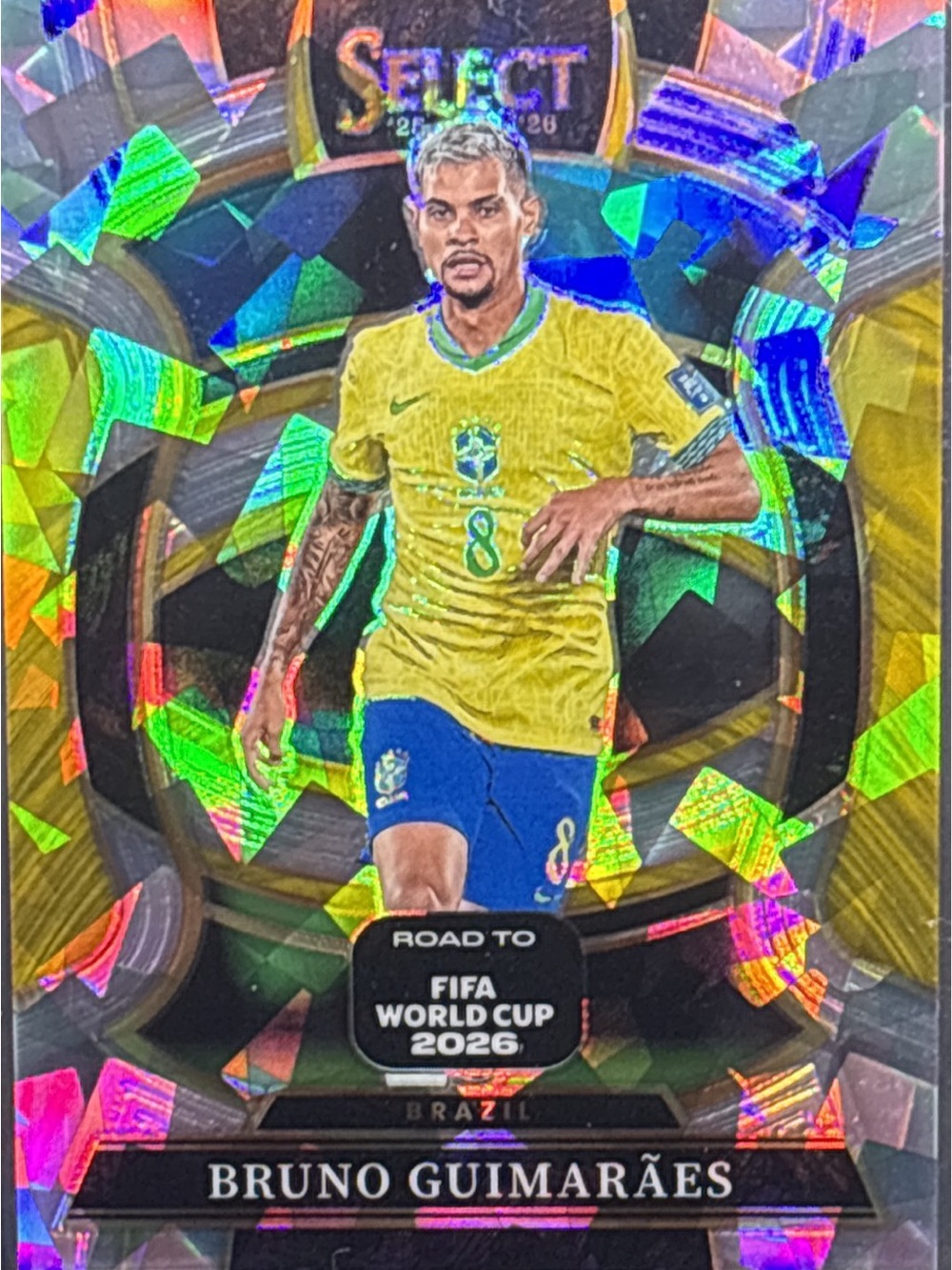Panini Select Bruno Guimarães Soccer Trading Card - Holo Prizm